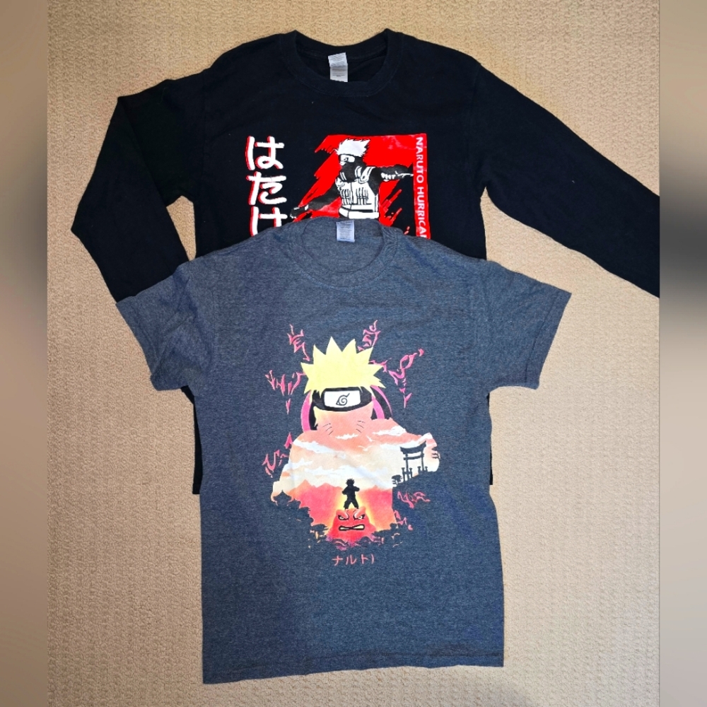 Lot of 2, Youth size large Naruto shirts